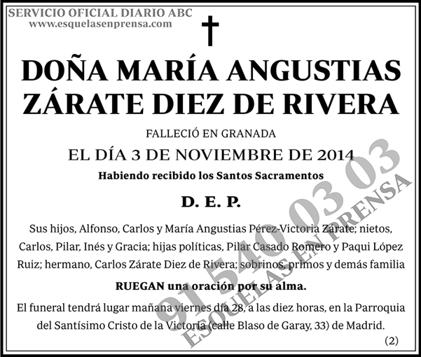 María Angustias Zárate Diez de Rivera